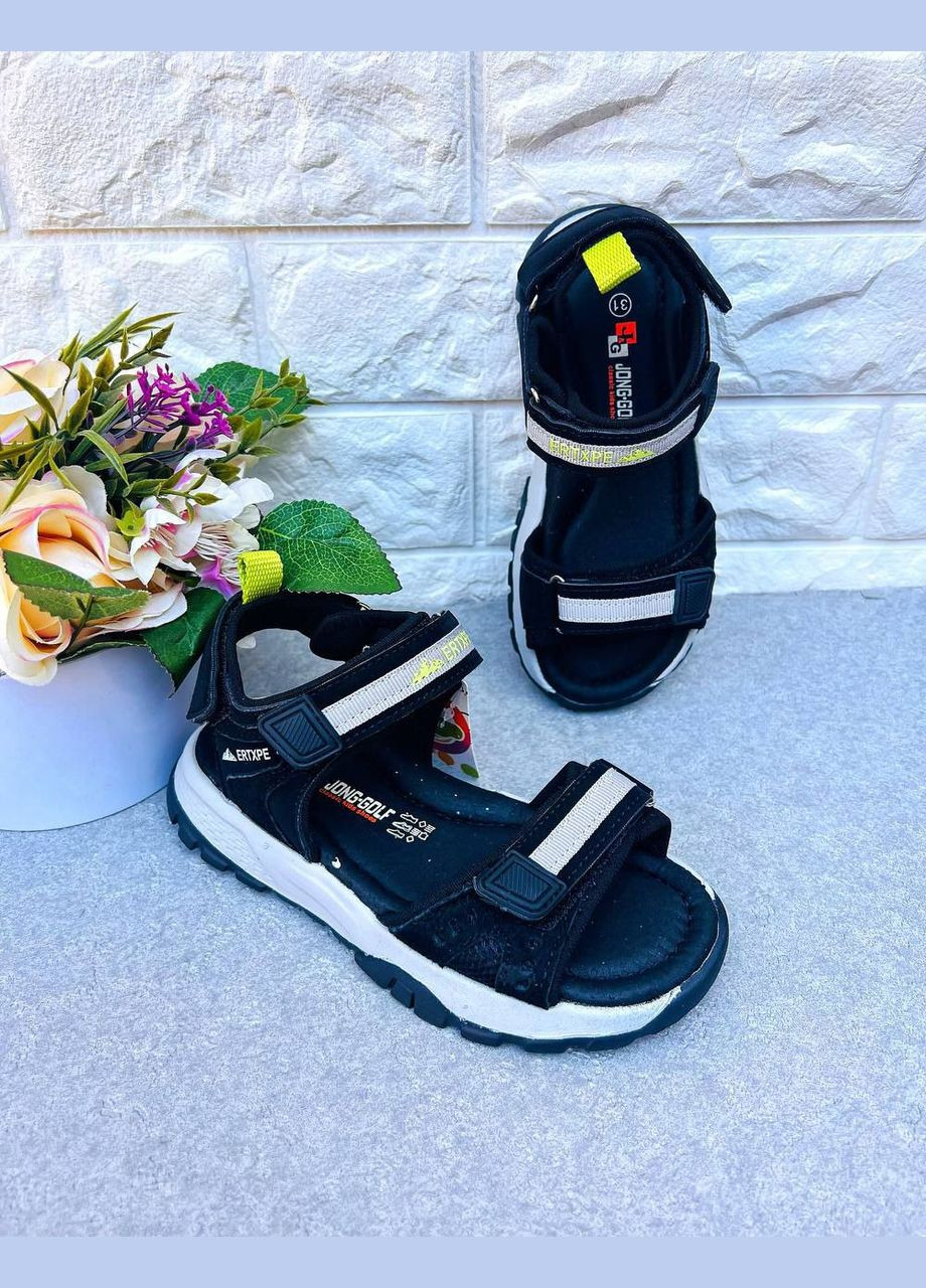 Черные спортивные стильные босоножки для мальчика Jong Golf