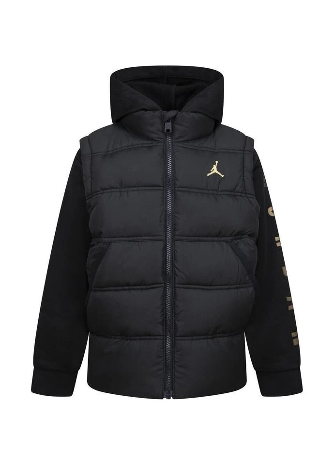 Чорна куртка підліткова чорно-золота 95d191-k5x Nike JORDAN 2 FER