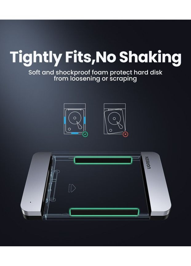Внешний карман для накопителя 2.5-Inch SATA External Hard Drive Enclosure(UGR-70499) (UGR-70499) Ugreen CM300 (361347648)