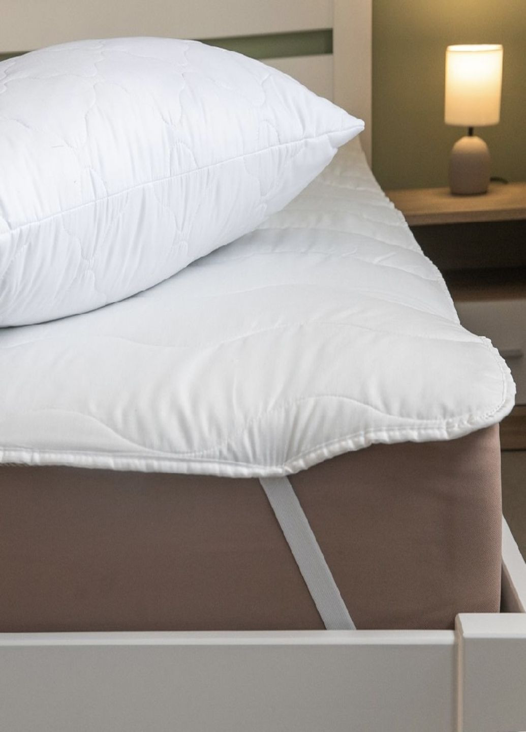 Наматрасник на резинках с микрофибры 160х200. Наматрасник для матрасов высотой до 30 см. ТЕП Наматрацник на резинці (324273493)