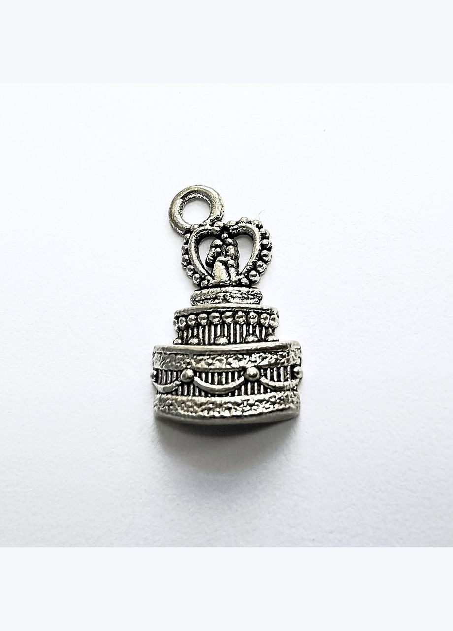 Подвески металлические Кулон свадебный торт Античное серебро 22 мм x 13 мм Finding (341384357)