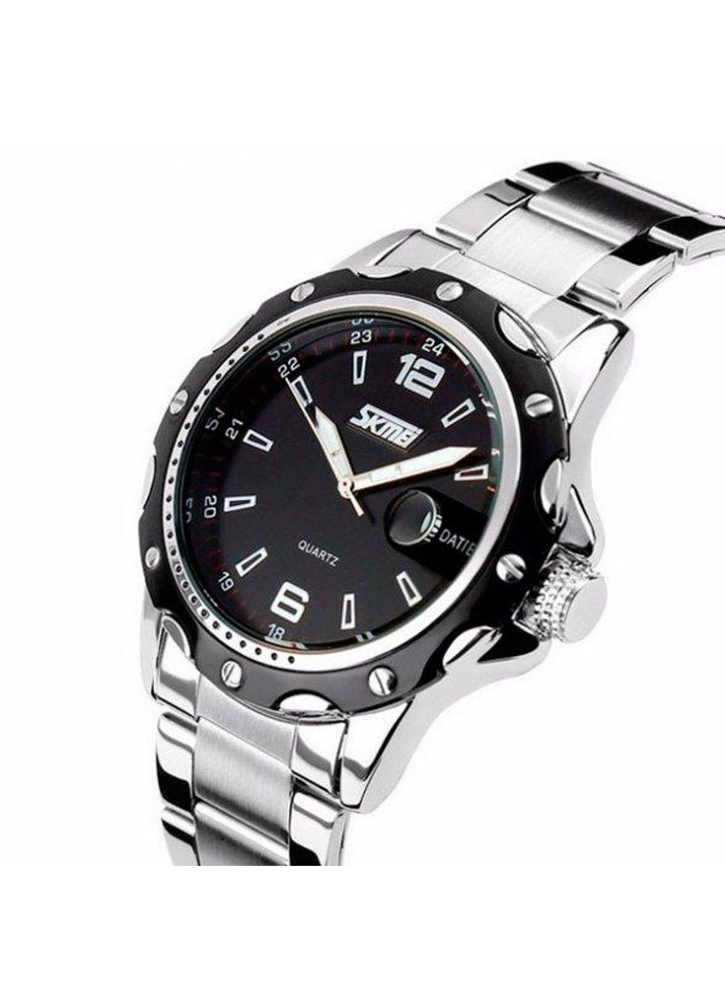 Мужские наручные часы Robby Steel 0992S Серебристый с черным Skmei (314483593)