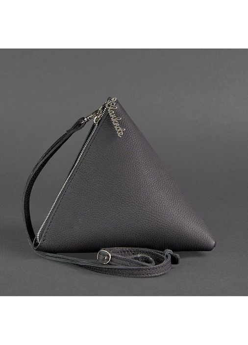 Кожаная женская сумка-косметичка Пирамида черная BlankNote (348359363)