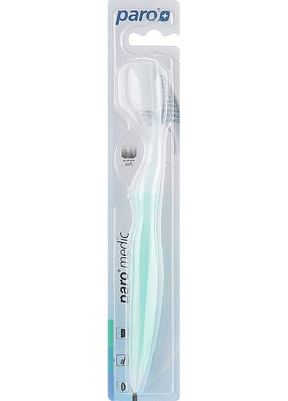 Зубная щетка с коническими щетинками, бирюзовая Toothbrush Medic Зубная щетка с коническими щетинками, бирюзовая (2-930677) Paro Swiss (369796393)