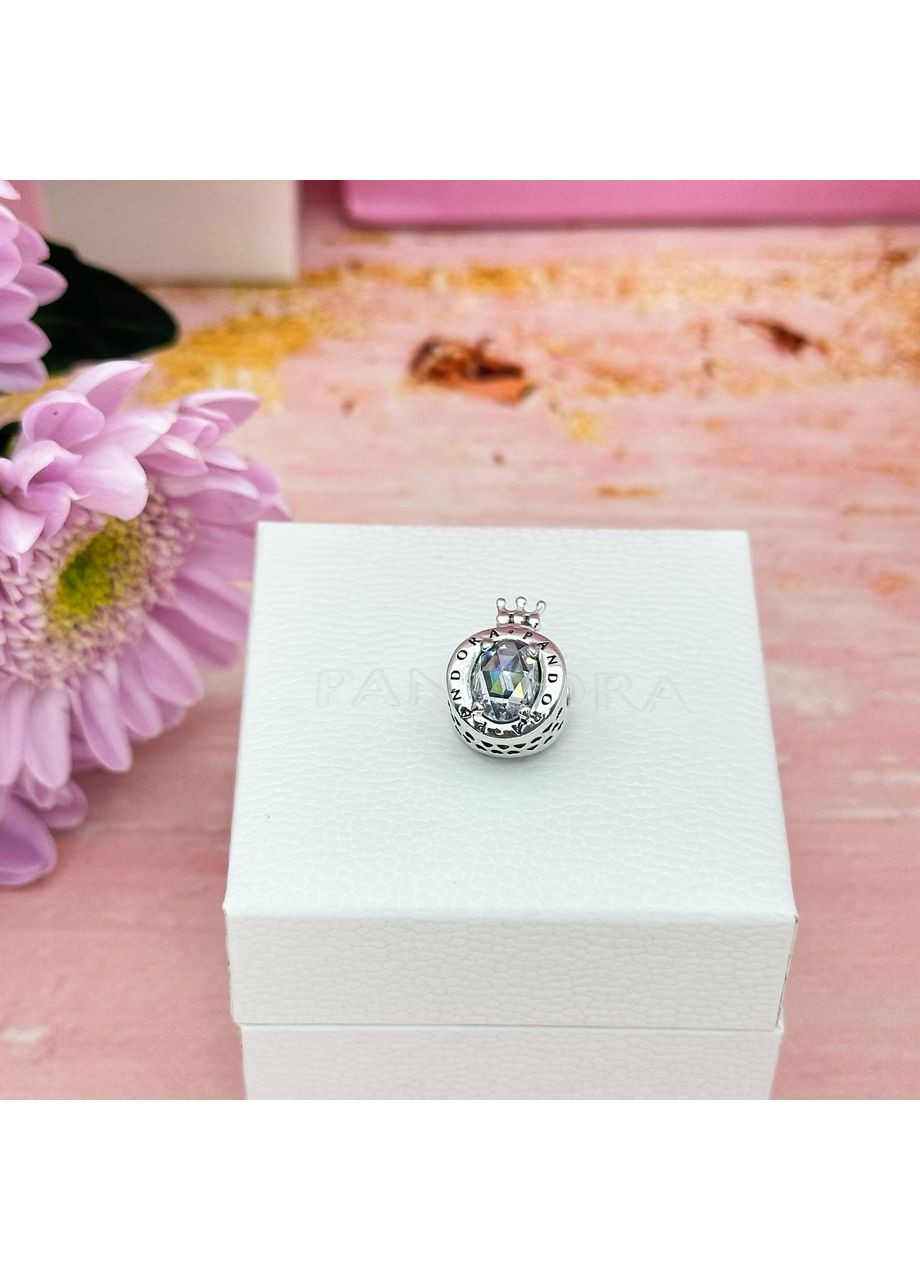 Срібний шарм-підвіска Пандора фірмова корона "О" 798266CZ Kabluchka (355344942)