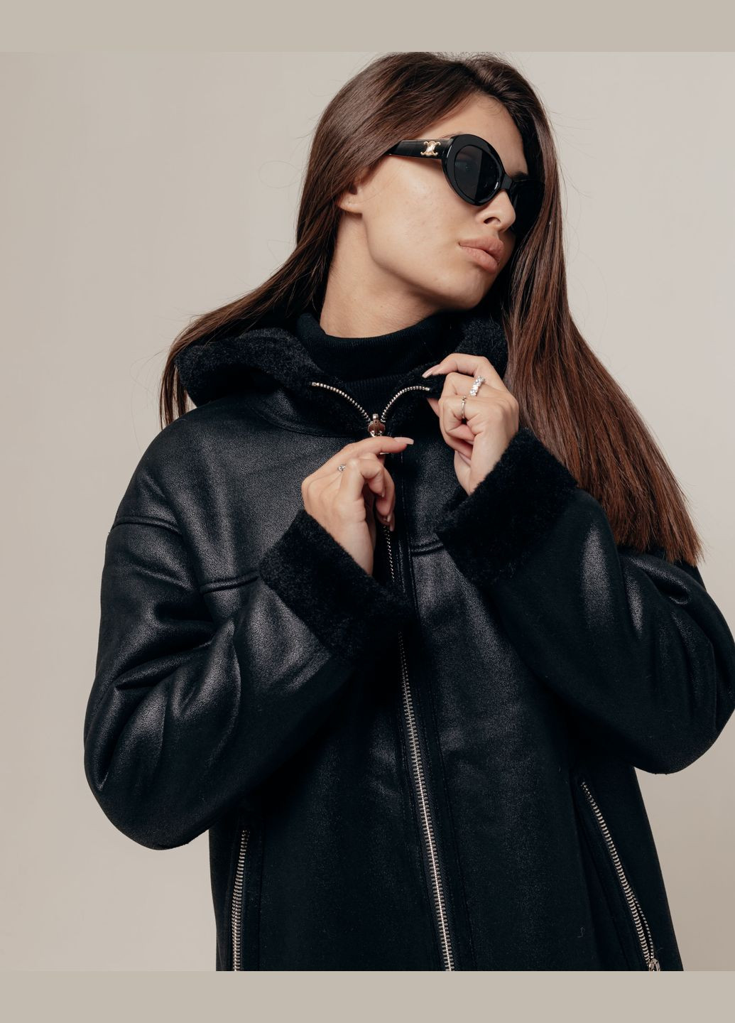 Дубленка двусторонняя черный RR Designer (307059419)