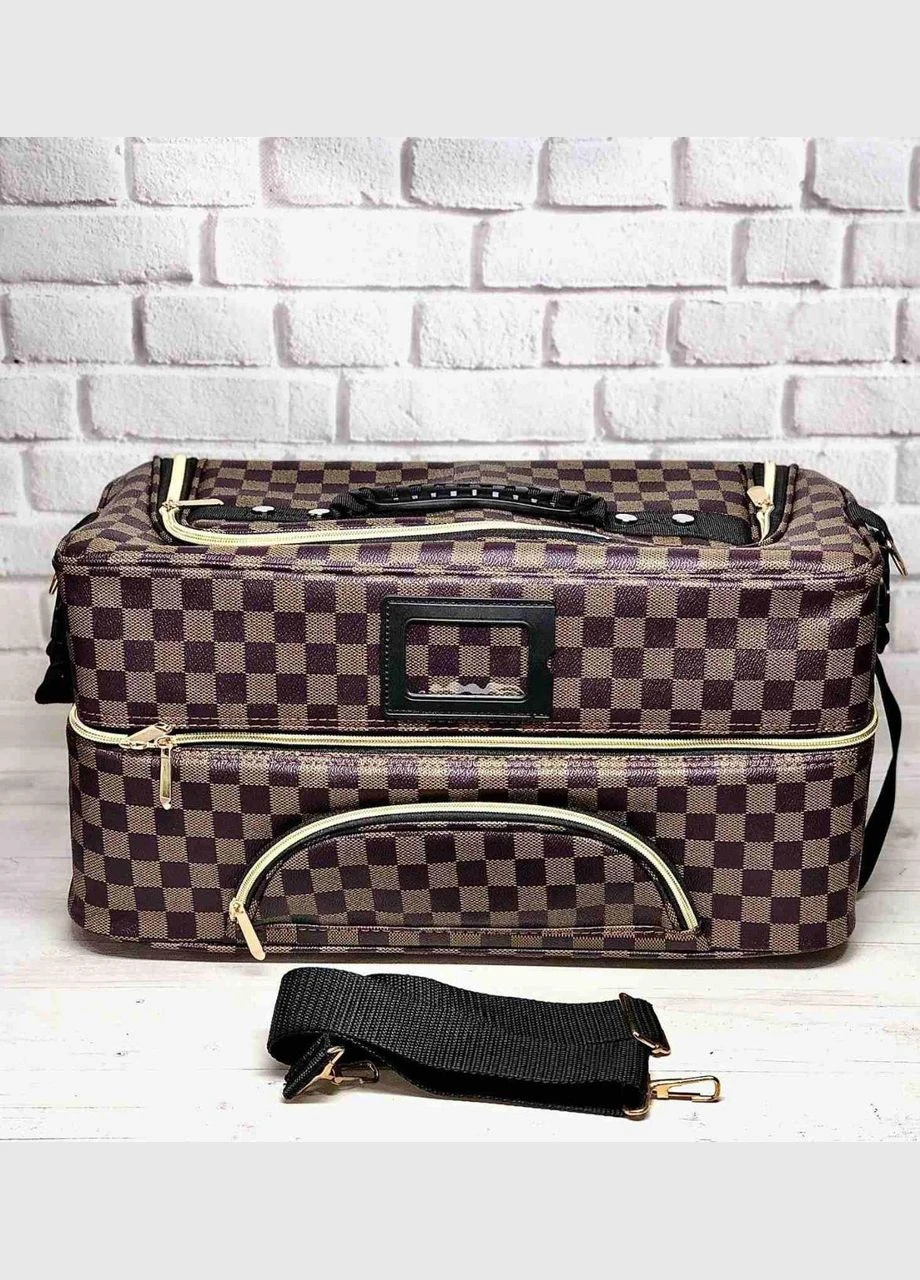Сумка мастера кожзам многофункциональная (Коричневая шахматка) YRE (376997912)