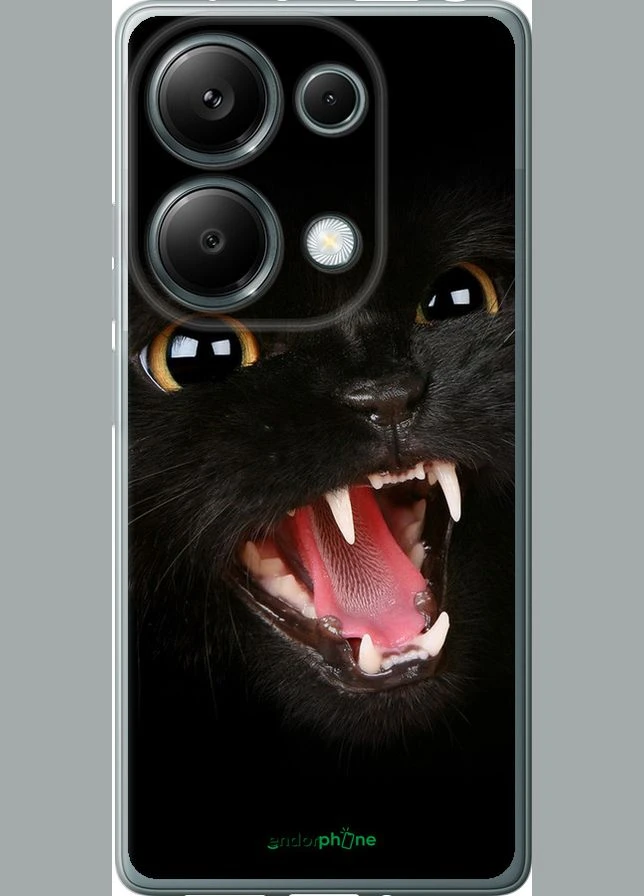 Чехол на Xiaomi Redmi Note 13 Pro 4G Чёрная кошка "932u-3653-70447" Endorphone (387671289)