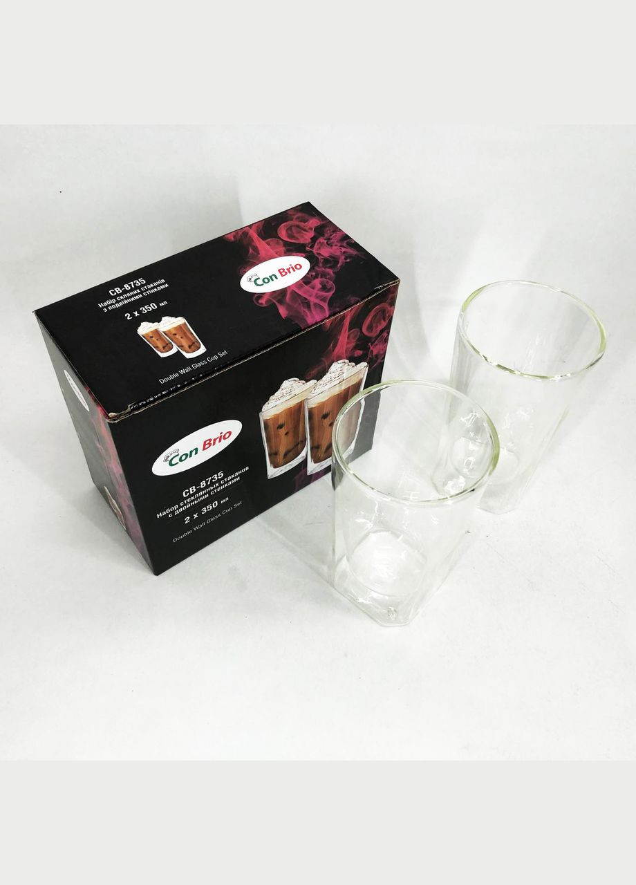 Чашки з подвійним дном для еспресо CB-8735-2, Набір чашок з подвійним дном YD-194 для кави Con Brio (352769489)