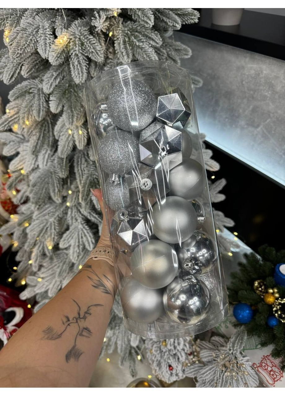 Набор красных елочных шаров. No Brand (366266850)