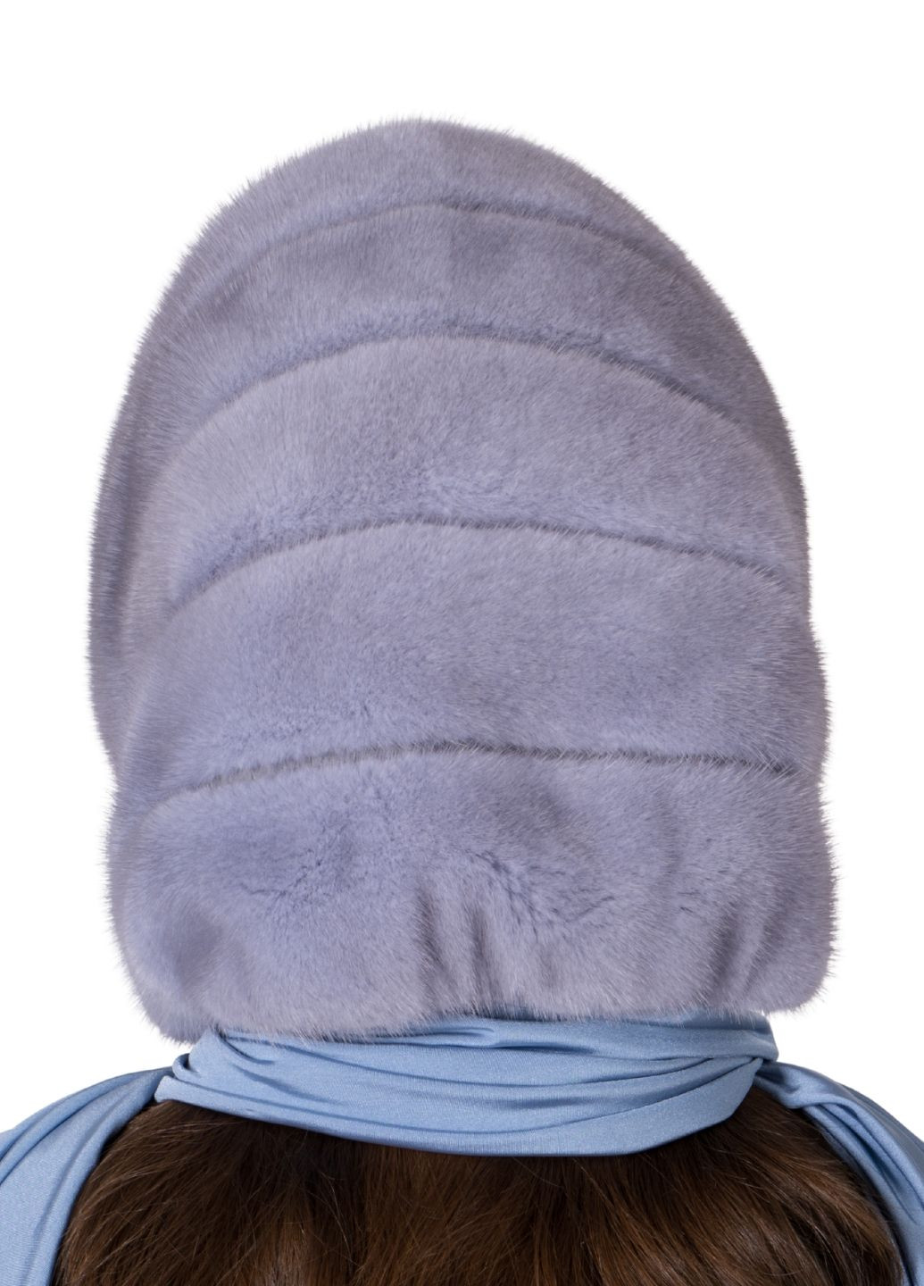 Женский меховой норковый платок на голову Меховой Стиль Ракушка (354820515)