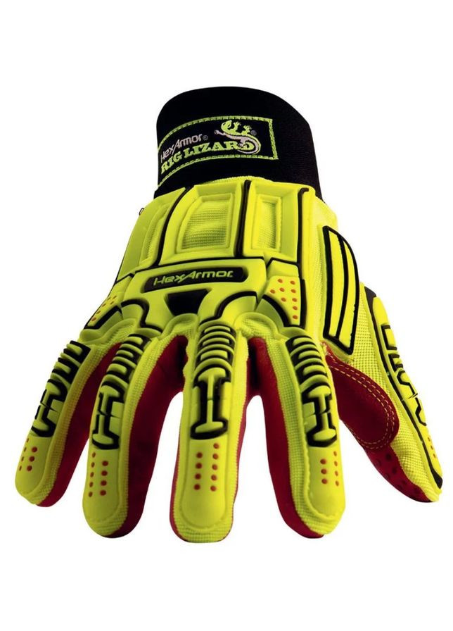 Защитные перчатки Rig Lizard Mud Grip+ 2038 (XL/10) противоударные из искусственной кожи (41039) HexArmor (318093035)