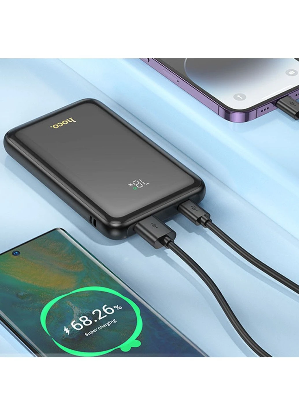 Портативное зарядное устройство Power Bank Q21A Great 22.5W+PD20W 20000 mAh Hoco (294724715)