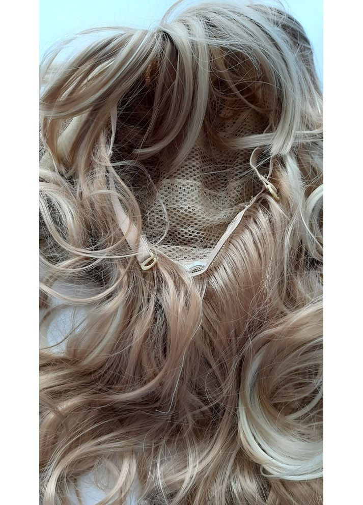 Парик мелированый блонд волнистые волосы No Brand (368787583)