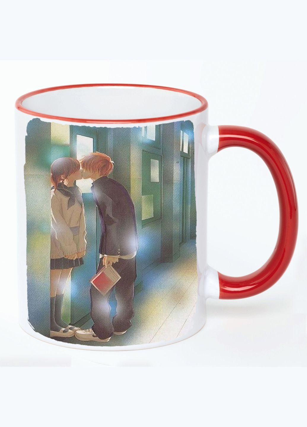 Чашка Это были мы Аниме #002 (кружка, кружка) Белая с Красной ручкой 330 мл No Brand (322714005)