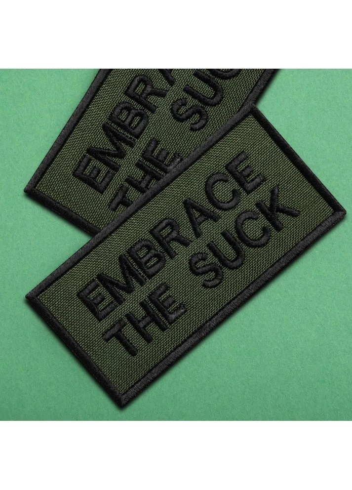Набор шевронов 2 шт с липучкой the suck 4х8 см вышитый патч TM IDEIA Embrace (394555373)
