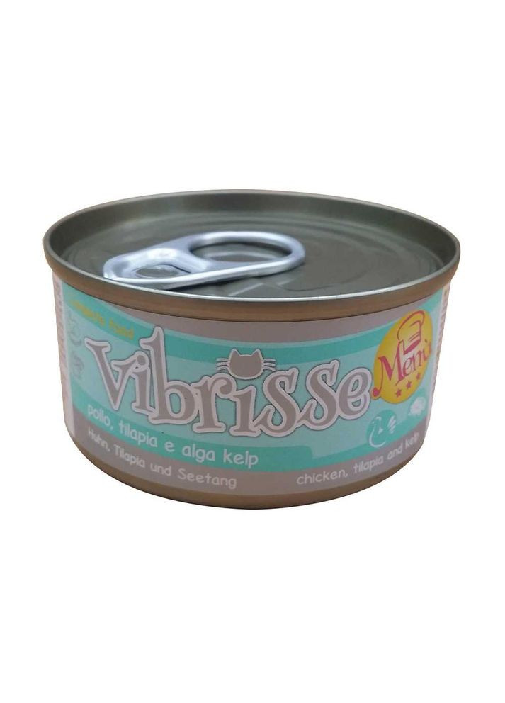 Вологий корм Croci Menu для кішок з куркою, рибою тилапією в соусі з водоростей, 70 г (8023222160774) Vibrisse (364786710)