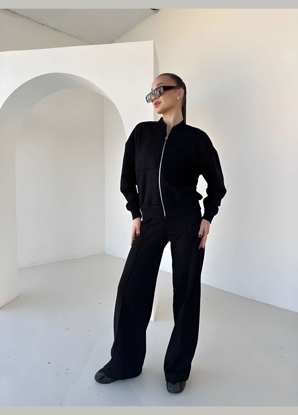 Женский спортивный костюм двойка брюки + бомбер, спортивный костюм... No Brand (331283834)