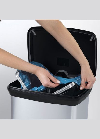 Контейнер для мусора с педалью Deco bin 50 л (02162) Серебристый Curver (334713022)