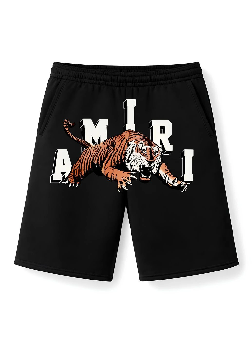 Чоловічі оверсайз шорти з принтом чорні AMIRI (399947068)