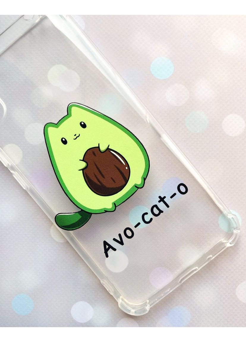 Чохол з потовщеними кутами на Samsung Galaxy S21 Ultra:: Котик Авокадо (принт 306) Creative (360661813)