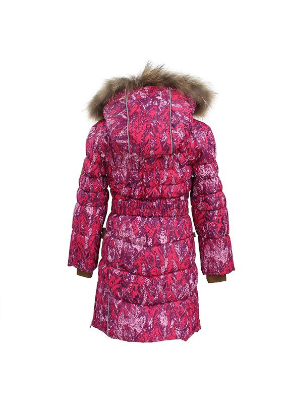 Розовая пальто-пуховик yasmine, р.104, розовый с фиолетовым () Huppa 12020055-73263-104