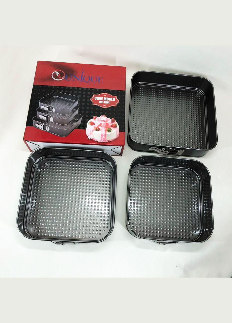 Форма разъемная антипригарная 3шт UN-1704 20/22/24 см, Набор форм для XG-134 выпечки куличей Unique (349511908)