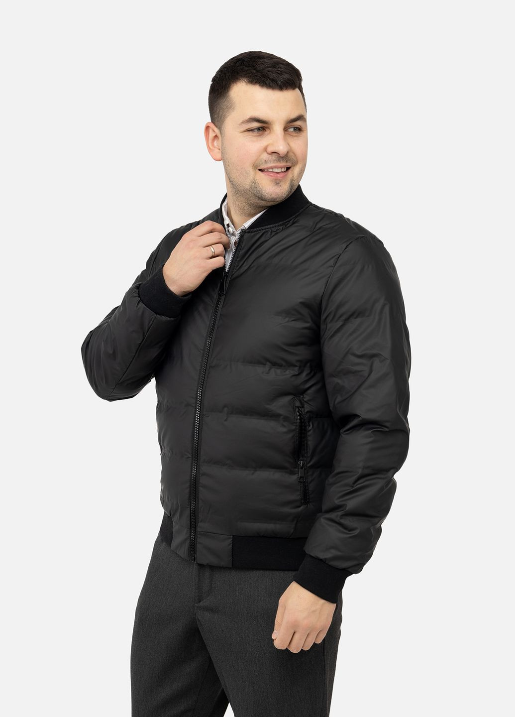 Чорна демісезонна чоловіча куртка колір чорний cb-00244173 M.A.D.I.S.S.