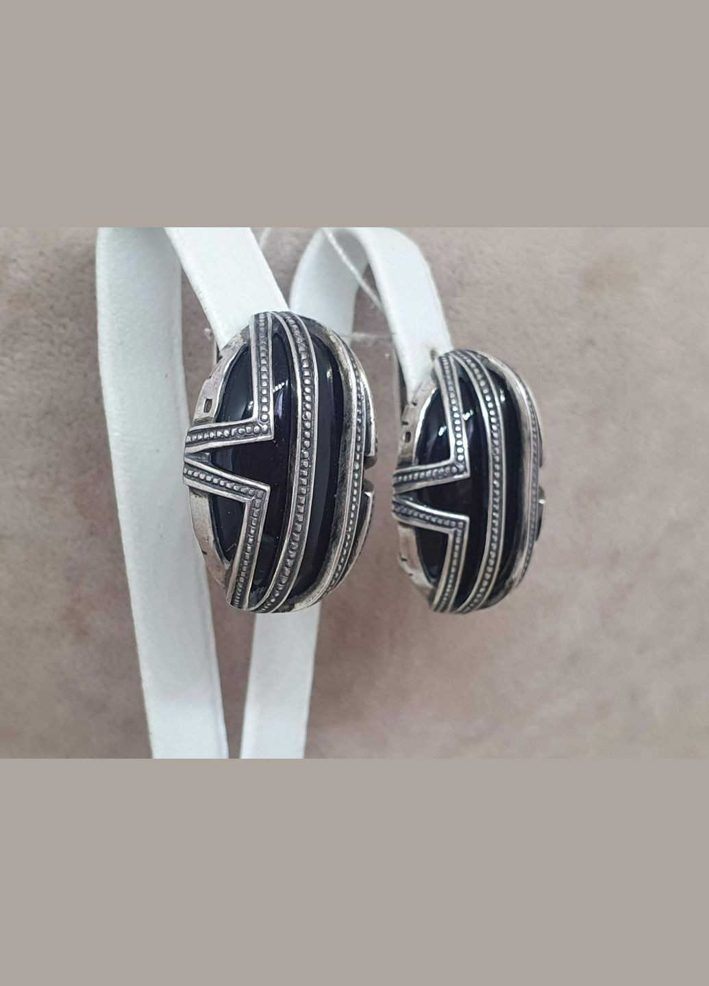 Серебряные серьги Консул с хризопразом. 2332 AGNI (327416536)