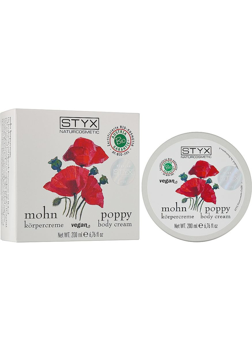 Крем для тела Mohn Poppy Cream Body 200ml (906871-31157579) STYX Naturcosmetic (368627699)