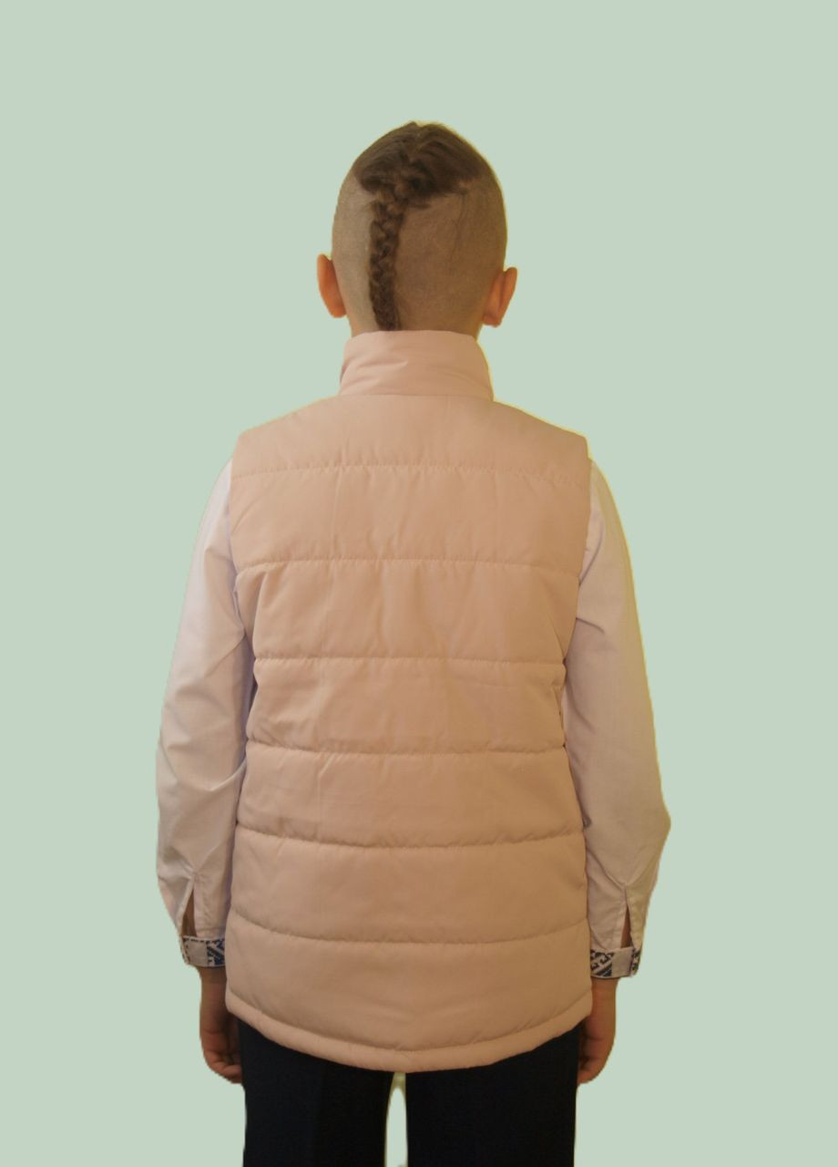 Жилетка дитяча весна/осінь без капюшона 122 розмір з кишенями Світло колір Handmade (324252678)