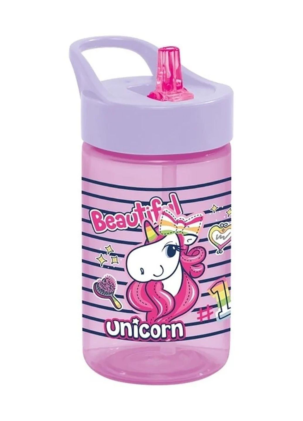 Бутылка для воды Unicorn цвет розовый ЦБ-00249435 Herevin (292630090)