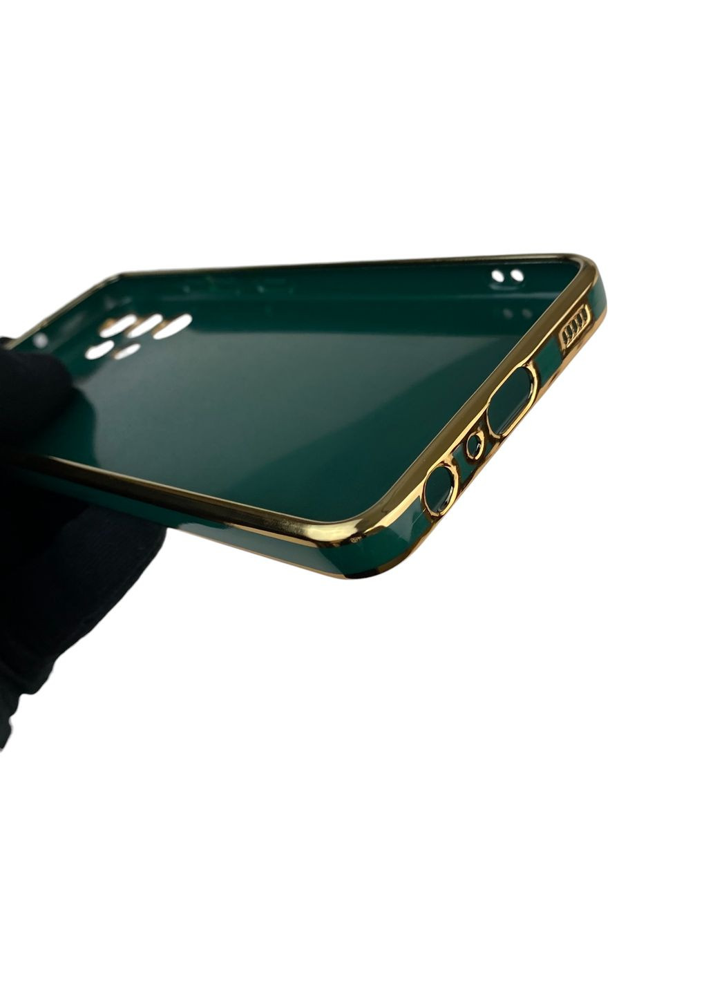 Чехол для Galaxy A32 4G SM-A325F с кольцом-подставкой с золотой окантовкой самсунг а32 темно-зелёный gs1 Samsung (366390180)