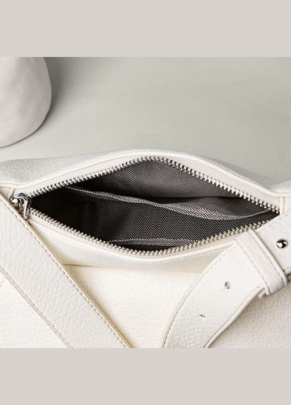 Женская классическая сумка 10360 кросс-боди на ремешке молочно белая No Brand (306709533)