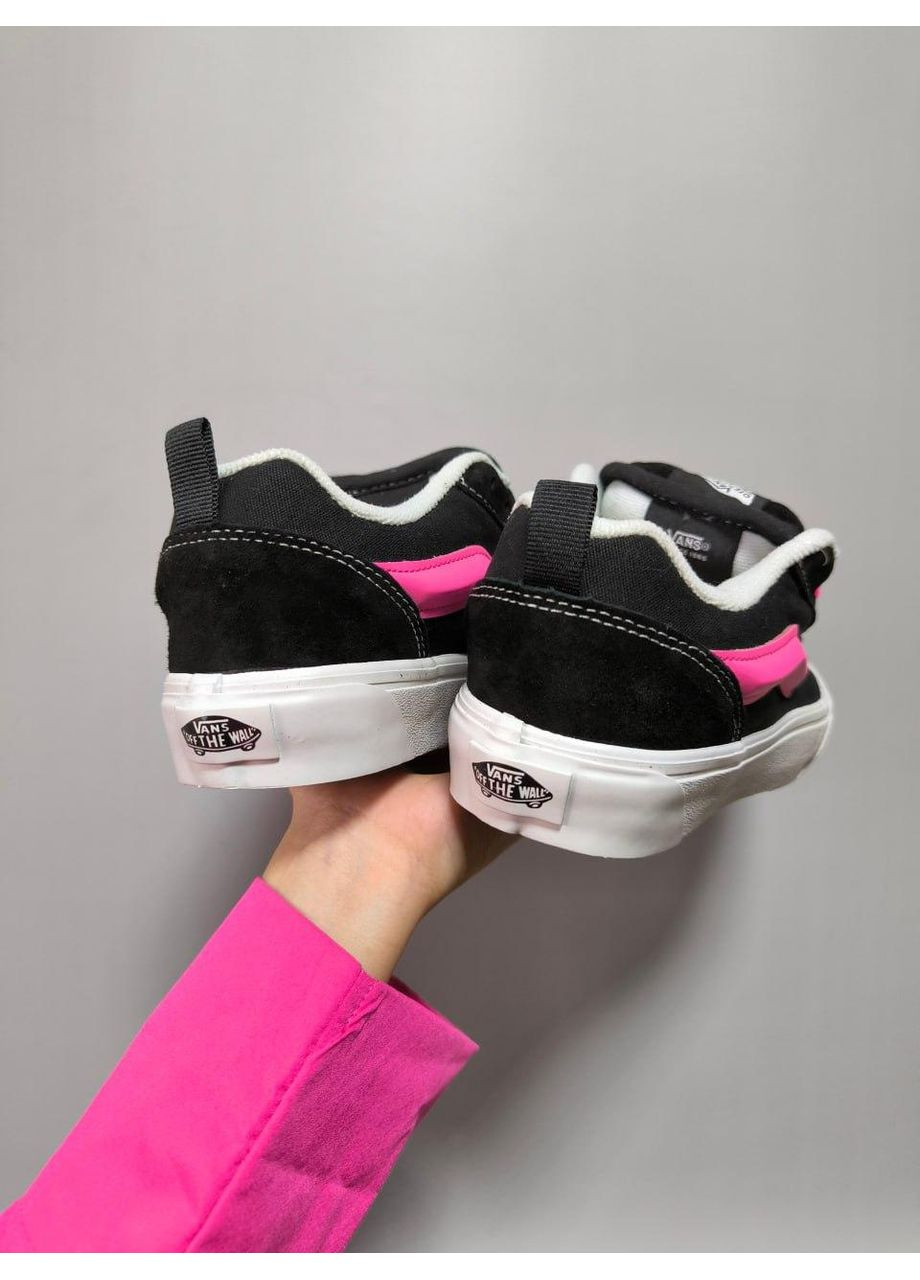Рожеві Осінні кеди чоловічі vans knu skool black pink ванс кну скул No Brand