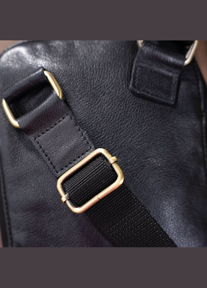 Сумка мужская через плечо кожаная 19102 Черный Shvigel (302008677)