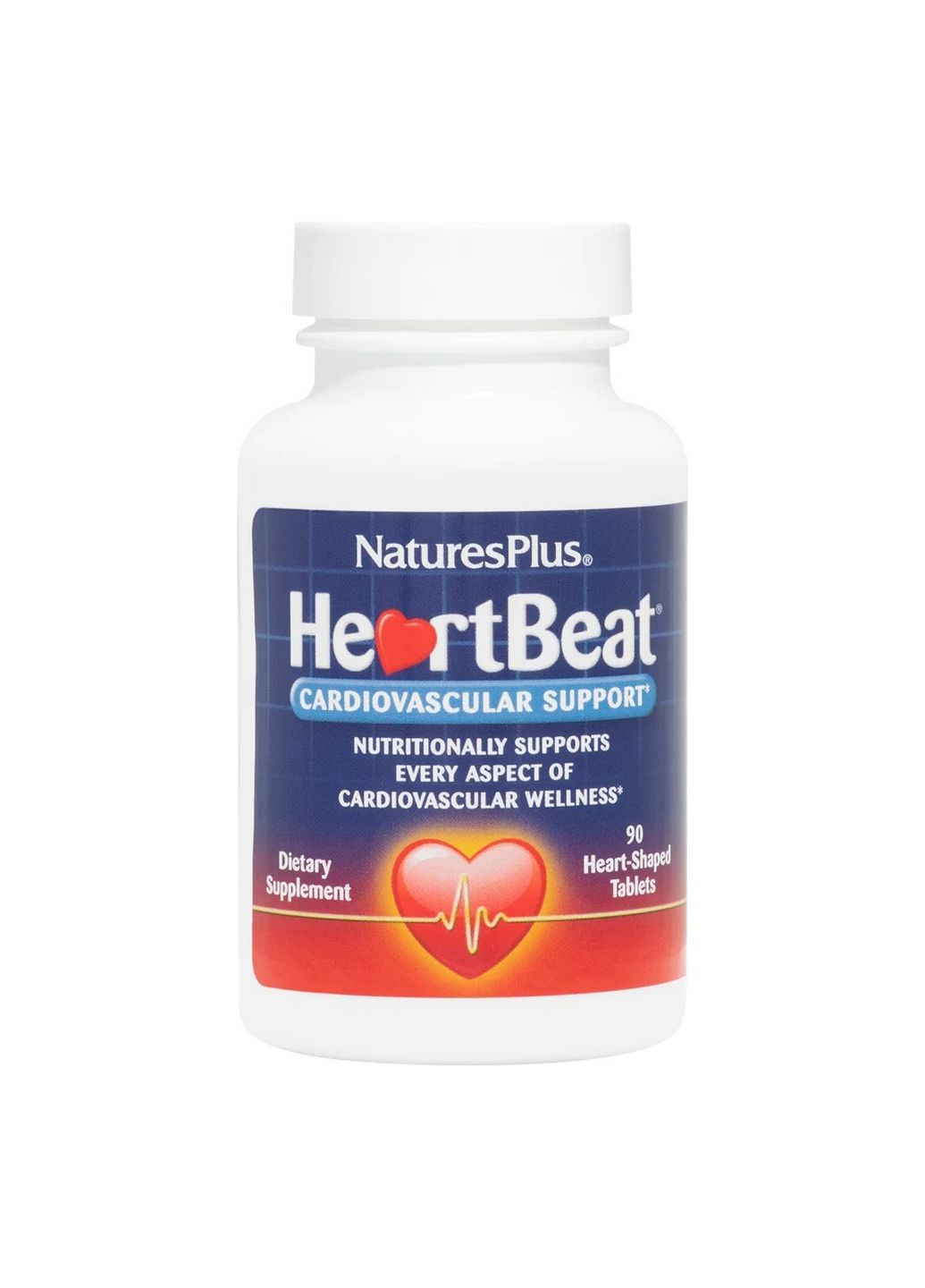 Натуральная добавка HeartBeat, 90 таблеток Natures Plus (293338108)