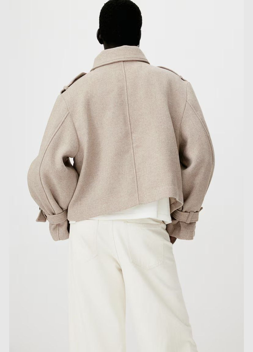 Світло-бежеве напівпальто H&M