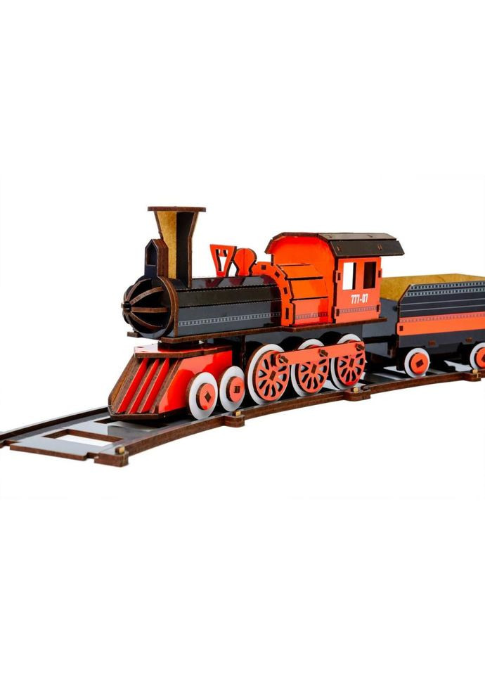 Дерев'яний 3D конструктор "Потяг" Puz-00924, 231 деталь No Brand (330601225)