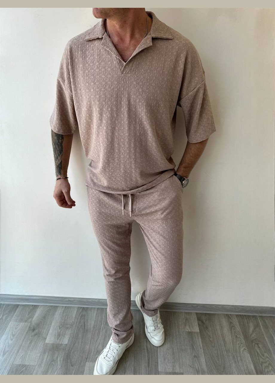 Бежевый мужской костюм Luna