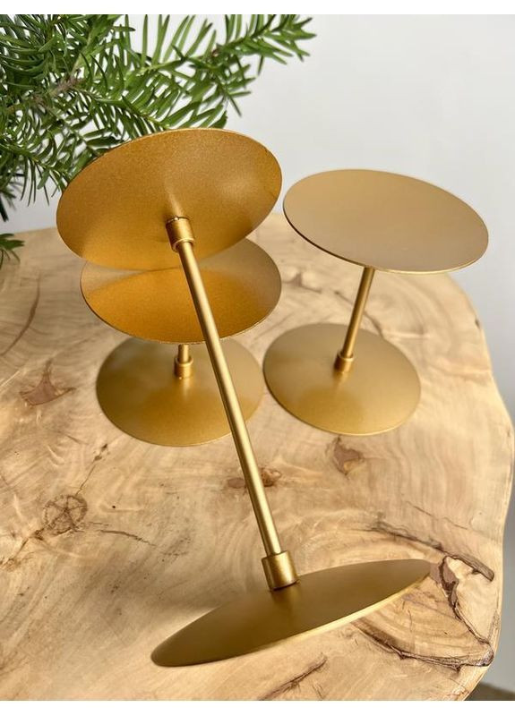 Набор металлических подсвечников 3 шт. • универсальные и стойкие. No Brand (369674930)