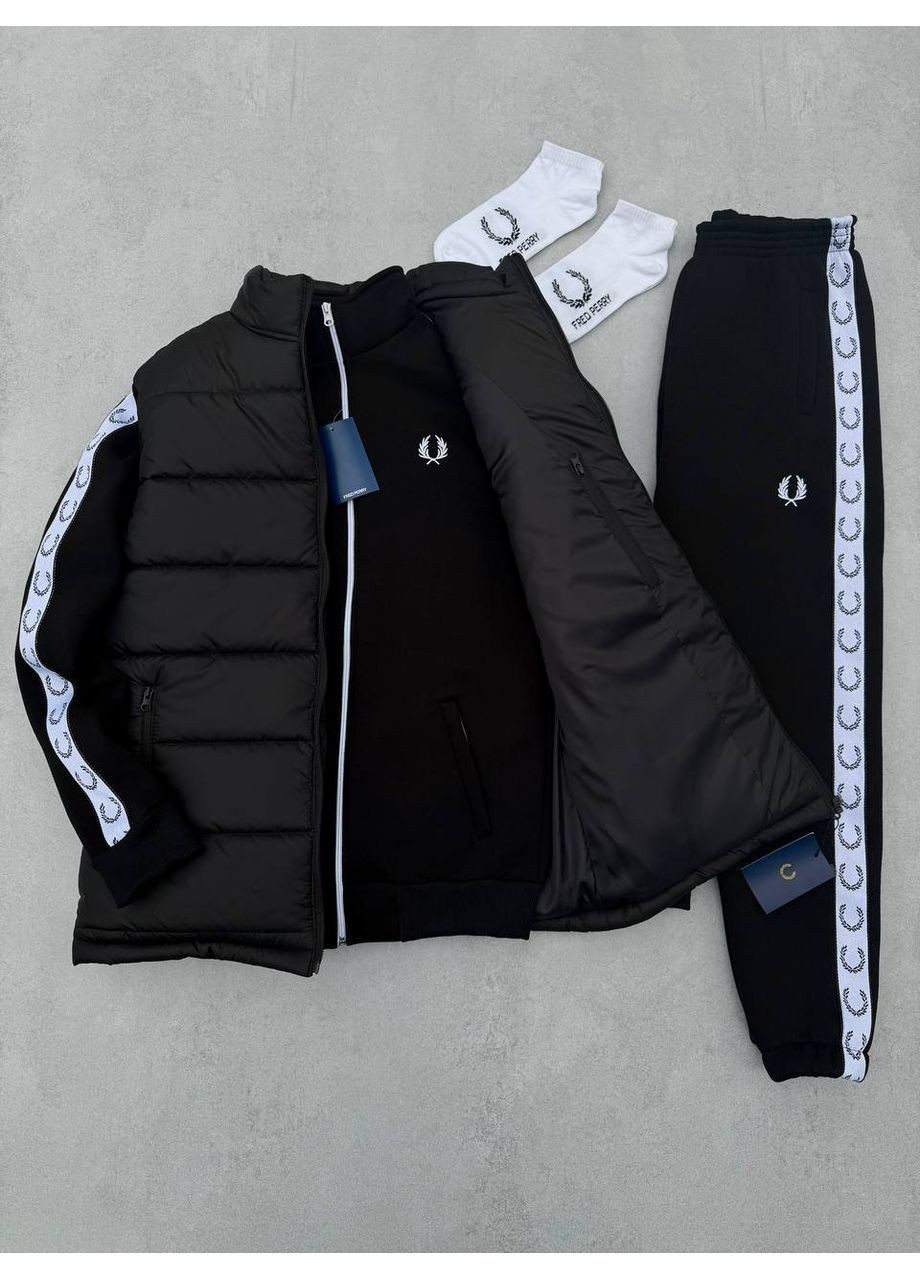 ❄️Зима Набор Fred Perry: жилет-кофта-штаны 2 пары носков в подарок!❄️ No Brand (364845712)