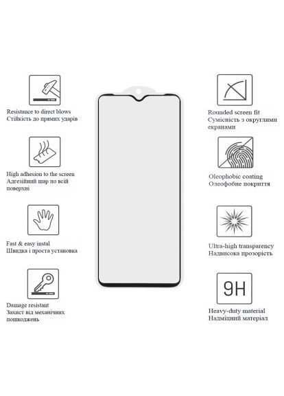 Стекло защитное Samsung Galaxy A05 Black Frame A+ (676742) Drobak Samsung Galaxy A05 Black Frame A+ (366662429)