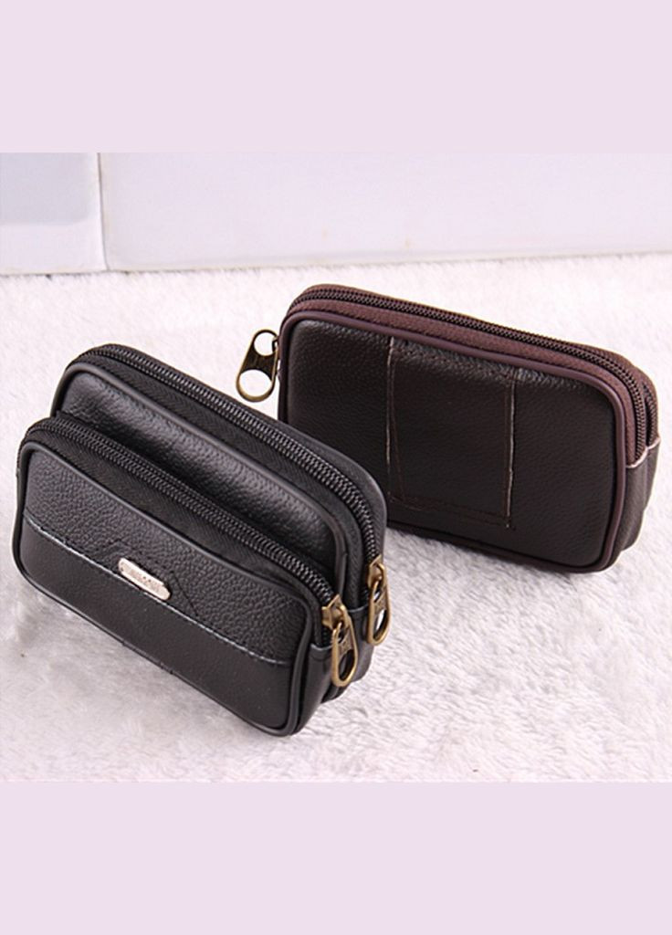 Чоловіча шкіряна сумочка на пояс 2 відділення 008-018 Jingpin (297707733)