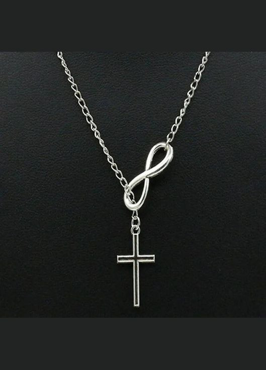 Подвеска кулон бесконечность и крест крестик знак бесконечности No Brand (338436295)