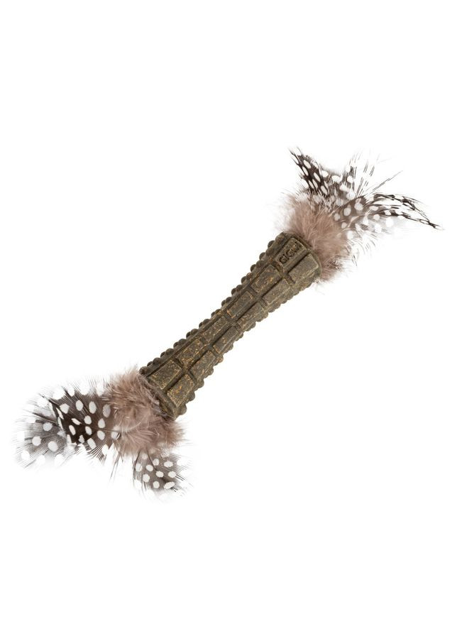 Іграшка для котів Спресована котяча м'ята з пір'ям GiGwi Johnny stick, перо, котяча м'ята, 8 см WAUDOG (362585172)