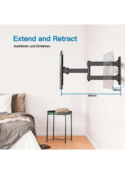 Кронштейн Perlesmith PSSFK1 для телевізорів 13"–42", поворотно-похилий China (351854947)