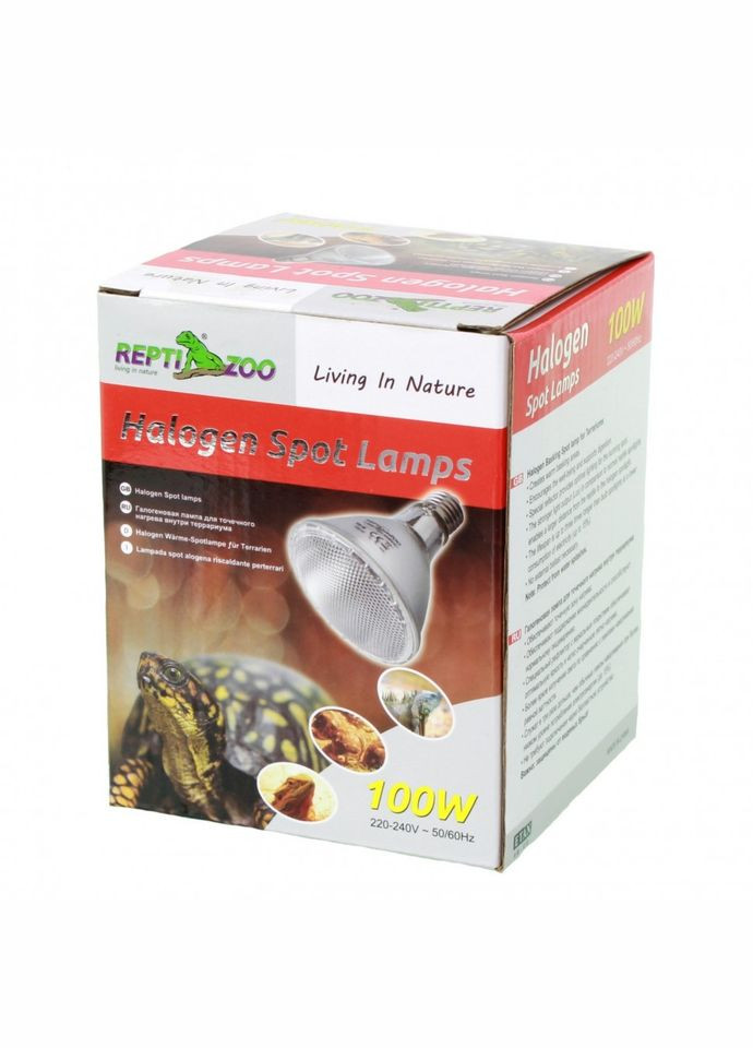 Галогеновая лампа точечного нагрева UVA Spot lamp для рептилий и птиц, 100W Repti-Zoo (327432954)