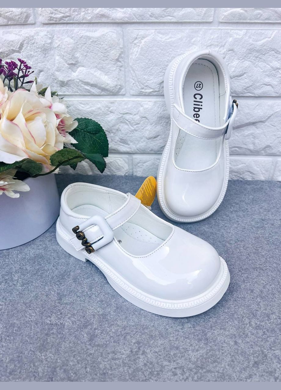 Белые туфли для девочки yalike 56-98 28 19 см черный кв0312-1 Apawwa