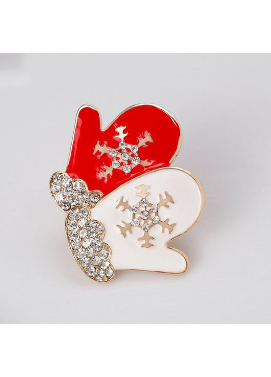 Брошь новогодняя Перчатки, унисекс «Christmas mittens» рождественская China (366874810)